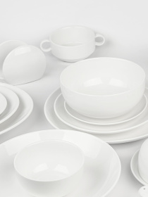 Тарілка глибока "Перлина" порцелянова біла MBM HOME модель KP-94 WHITE Фото