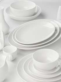 Тарілка глибока "Перлина" порцелянова біла MBM HOME модель KP-94 WHITE Фото