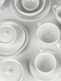 Сахарница "Луч" фарфоровая белая MBM MY HOME модель KP-113 WHITE Фото