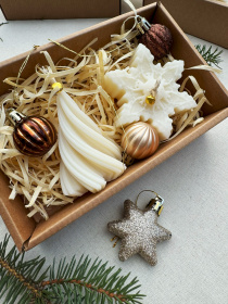 Рождественский набор ароматических свечей "Зимний Уют", натуральный оливковый воск Candle Design модель 200.0073 Фото