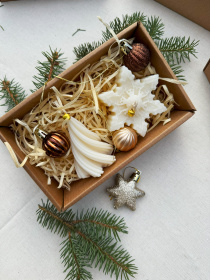 Рождественский набор ароматических свечей "Зимний Уют", натуральный оливковый воск Candle Design модель 200.0073 Фото