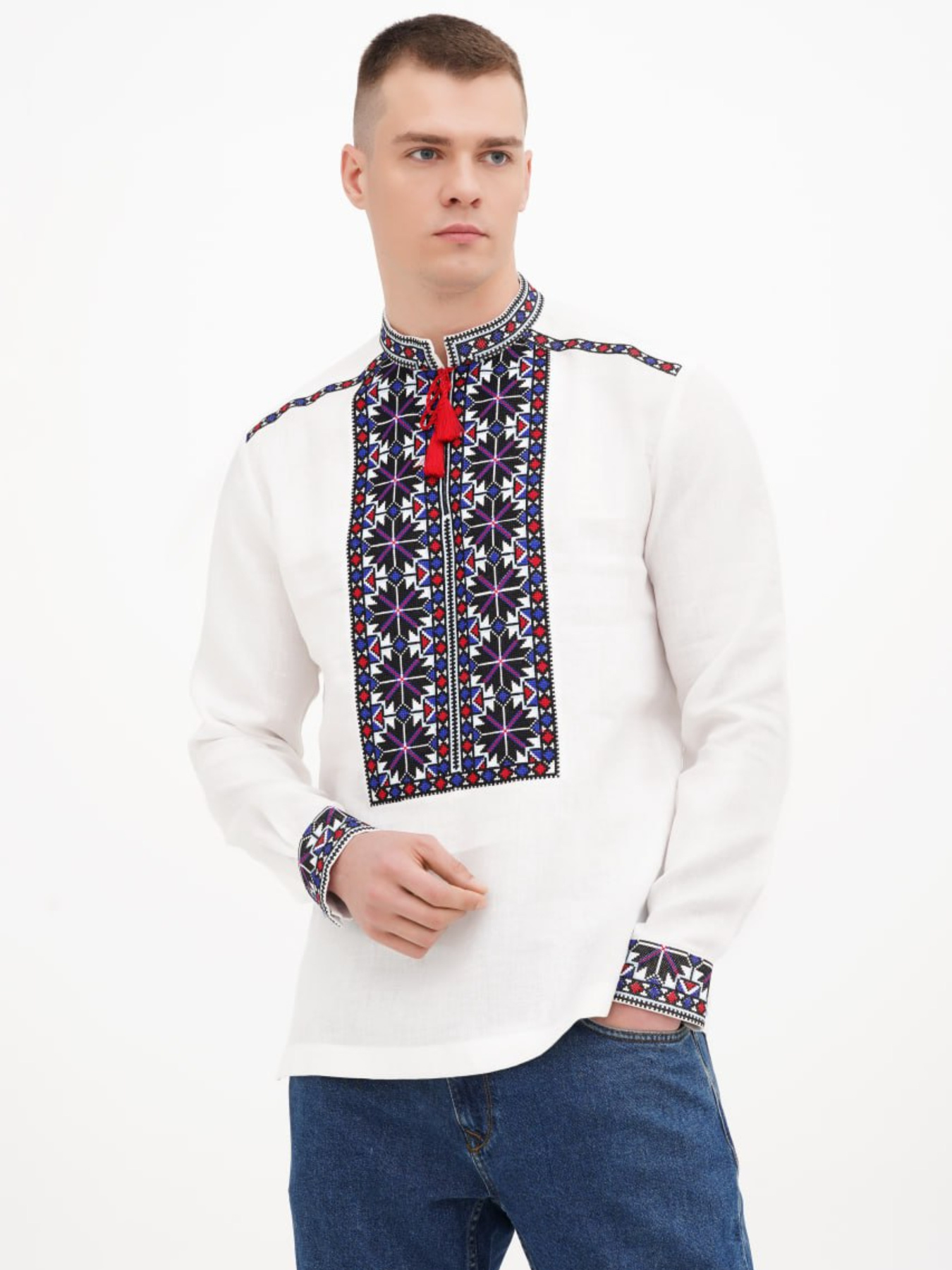 Вышитая рубашка Golden Trinity модель TRA01 Фото