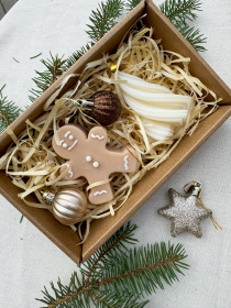 Рождественский набор ароматических свечей "Праздничный Дуэт", натуральный оливковый воск Candle Design модель 200.0072 Фото