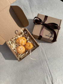 Набор ароматических свечей "Мандаринки", аромат Chiffon, из натурального оливкового воска Candle Design модель 200.0033 Фото