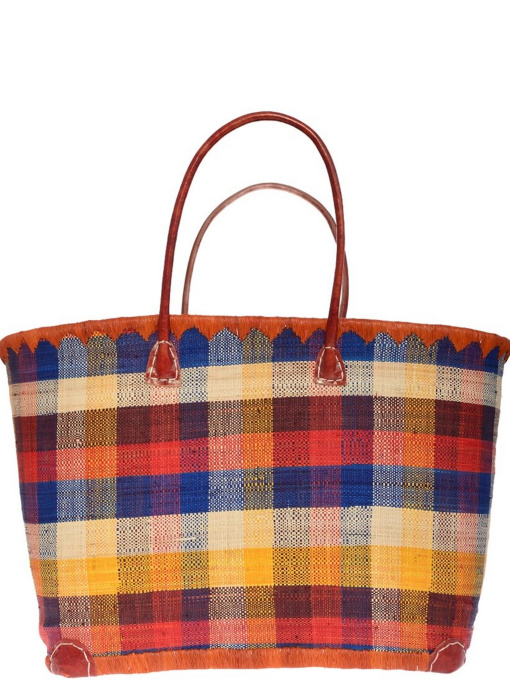 Пляжная сумка Le Comptoir de la plage модель Madras_GM_Caramel Фото