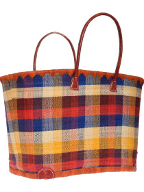 Пляжная сумка Le Comptoir de la plage модель Madras_GM_Caramel Фото