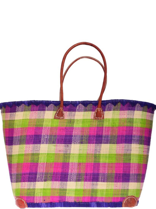 Пляжная сумка Le Comptoir de la plage модель Madras_GM_Prune Фото