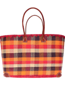 Пляжная сумка Le Comptoir de la plage модель Madras_GM_Rouge Фото