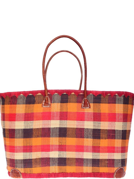 Пляжная сумка Le Comptoir de la plage модель Madras_GM_Rouge Фото