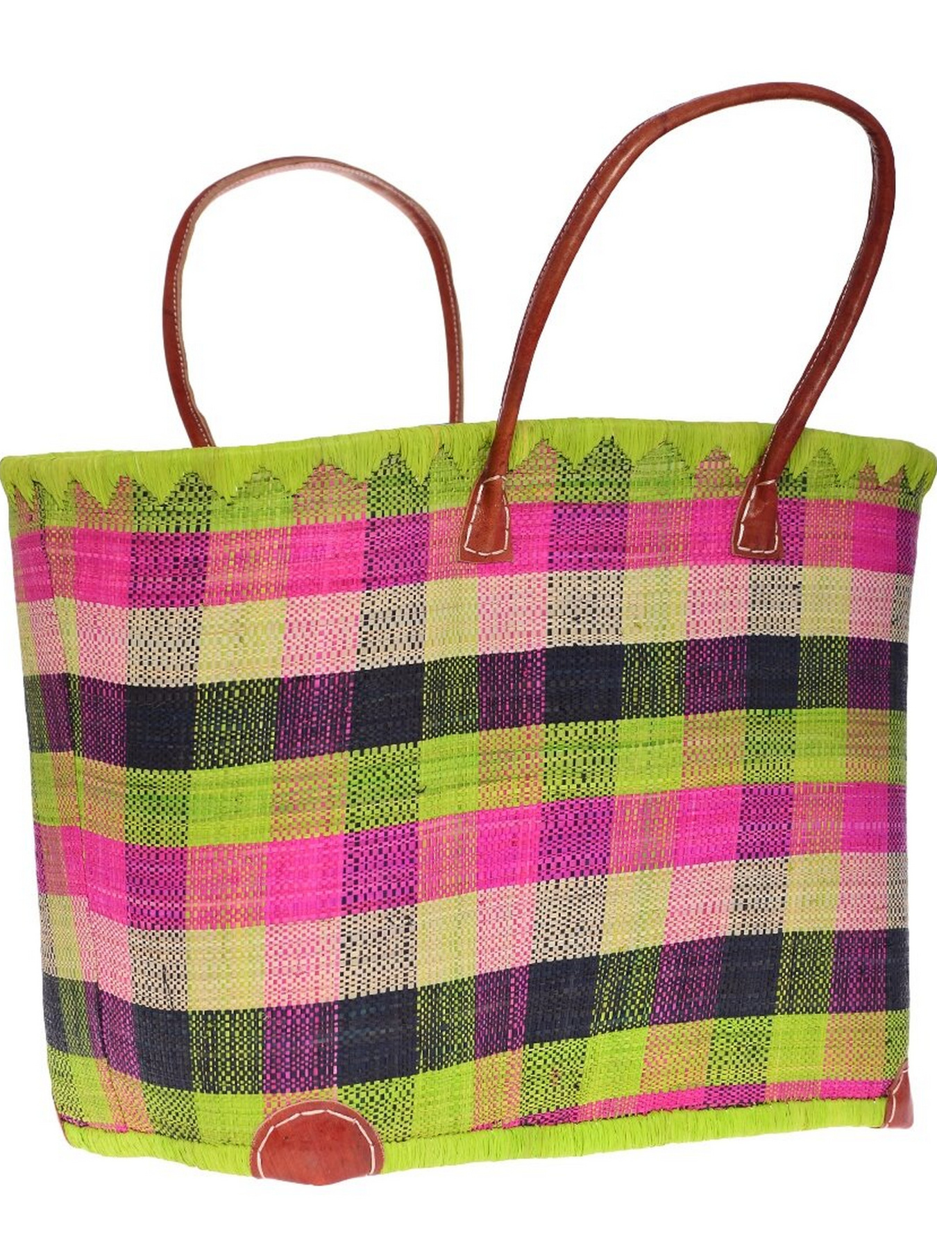 Пляжная сумка Le Comptoir de la plage модель Madras_GM_Vert_Anis Фото