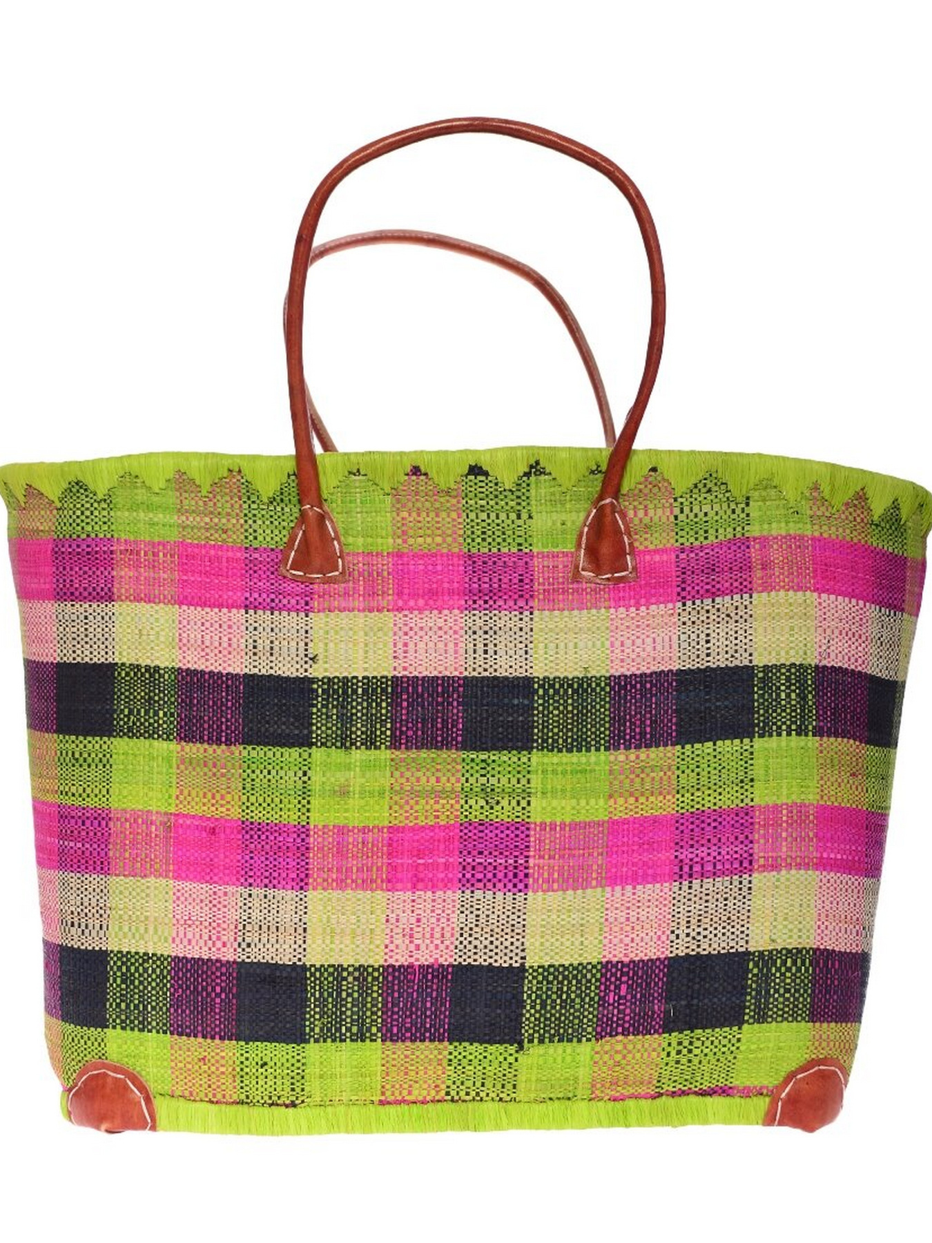 Пляжная сумка Le Comptoir de la plage модель Madras_GM_Vert_Anis Фото