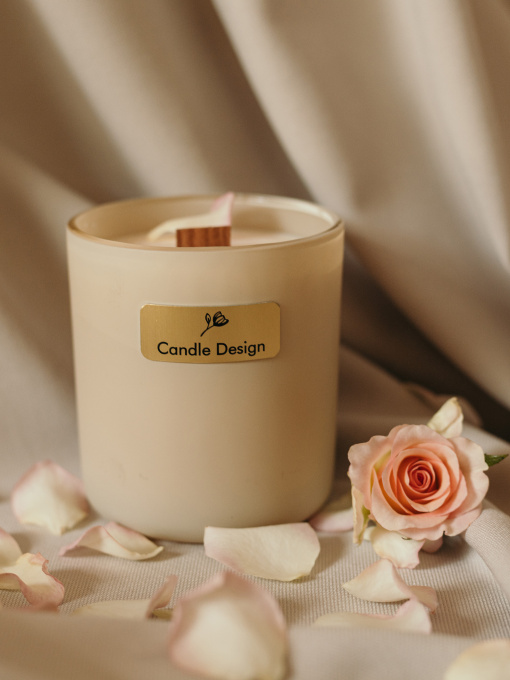 Свеча парфюмированная "Искушение", из натурального соевого воска и деревянным фитилем Candle Design модель 210.0005 Фото