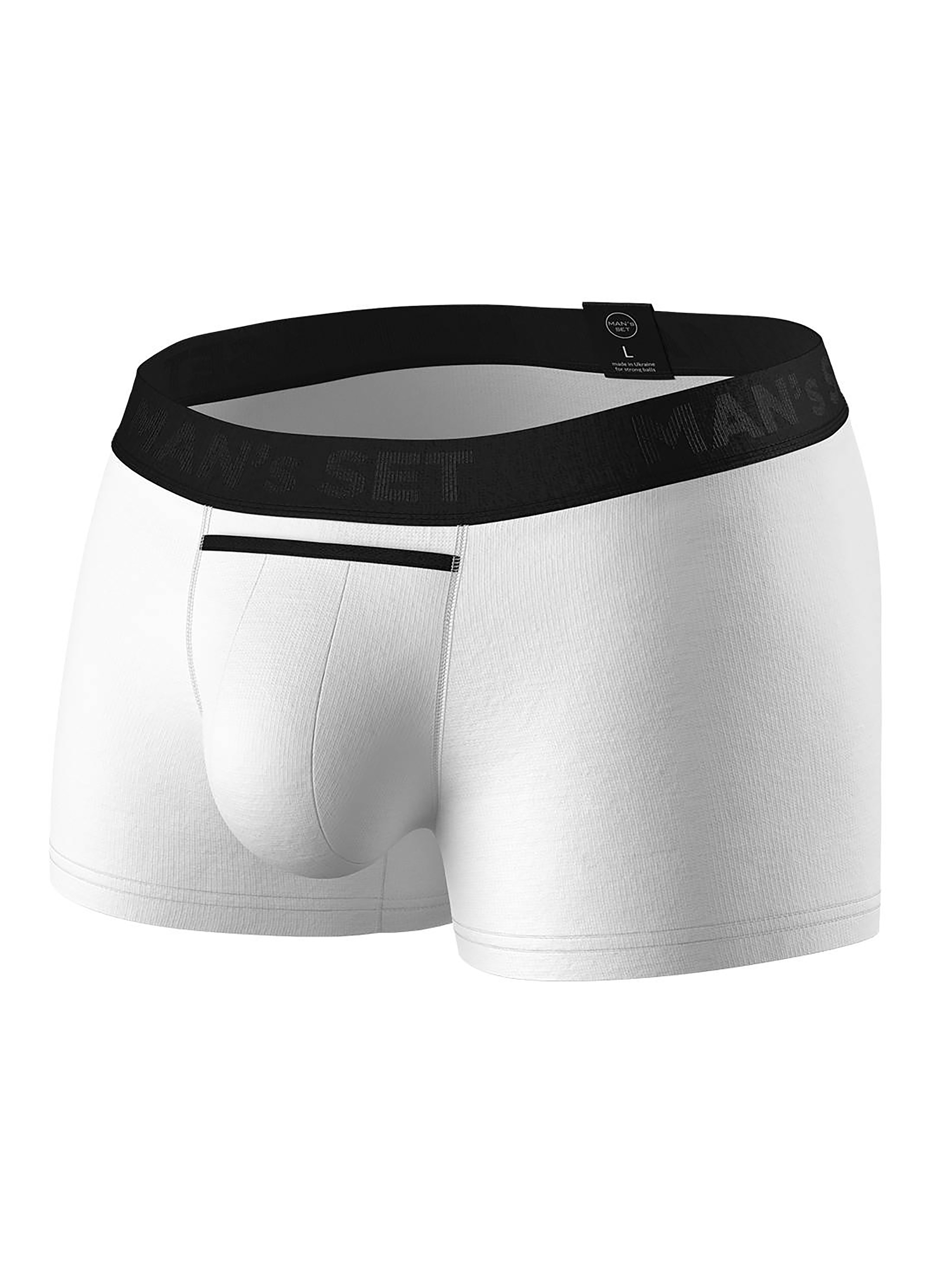 Чоловічі Труси MAN's SET Anatomic Classic 1.2 (Classic1.2WhiteMNSTPNT) колір білий, матеріал бавовна/еластан MAN's SET - купити в Україні