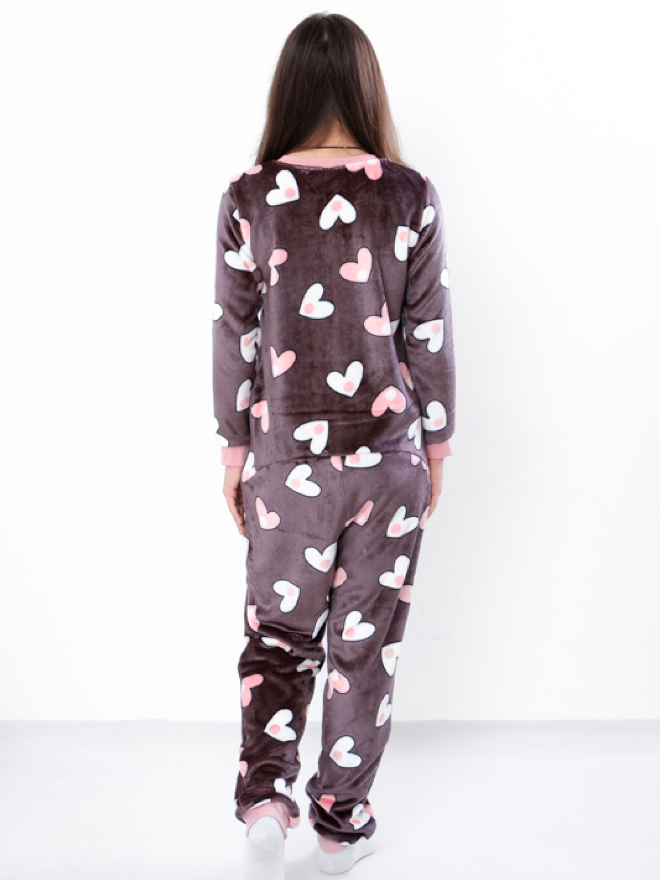 Пижама Носи своє модель 6167-035-2-serdechka-na-sro-korichnevomu Фото