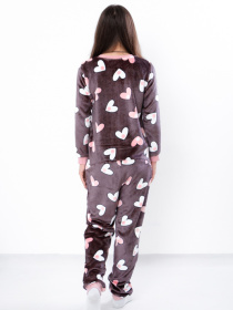 Пижама Носи своє модель 6167-035-2-serdechka-na-sro-korichnevomu Фото