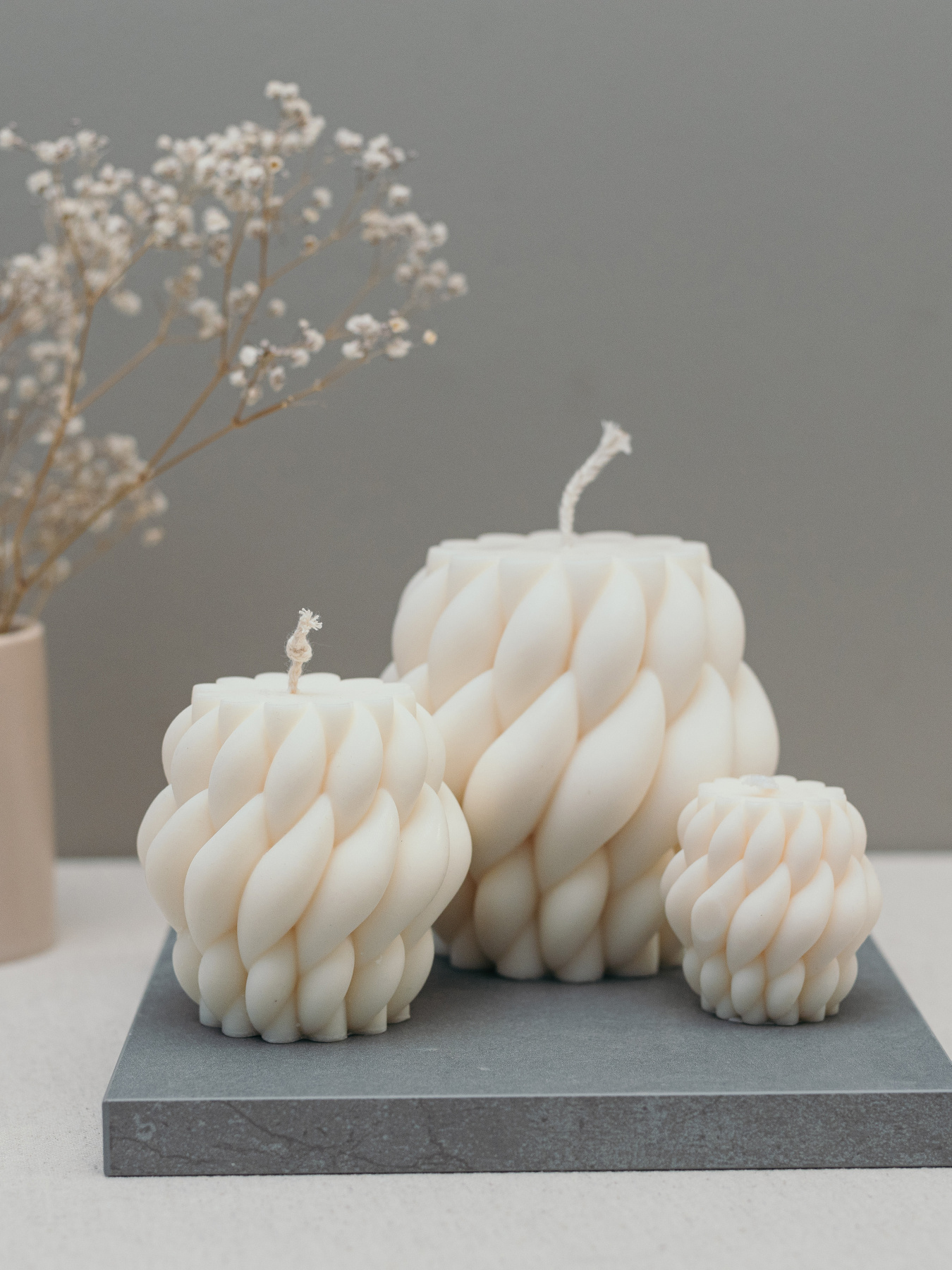 Набор свечей "Вязаное тепло" из натурального соевого воска Candle Design модель 200.0008 Фото