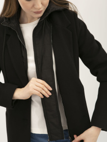 Пальто Lesia модель Karo01BlackWMNSCTLS Фото