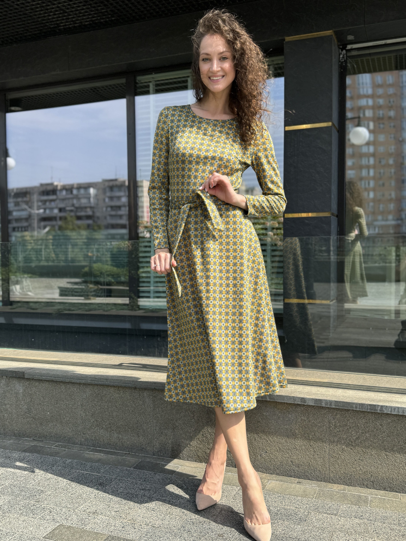 Платье миди CAT ORANGE модель 5801c Фото