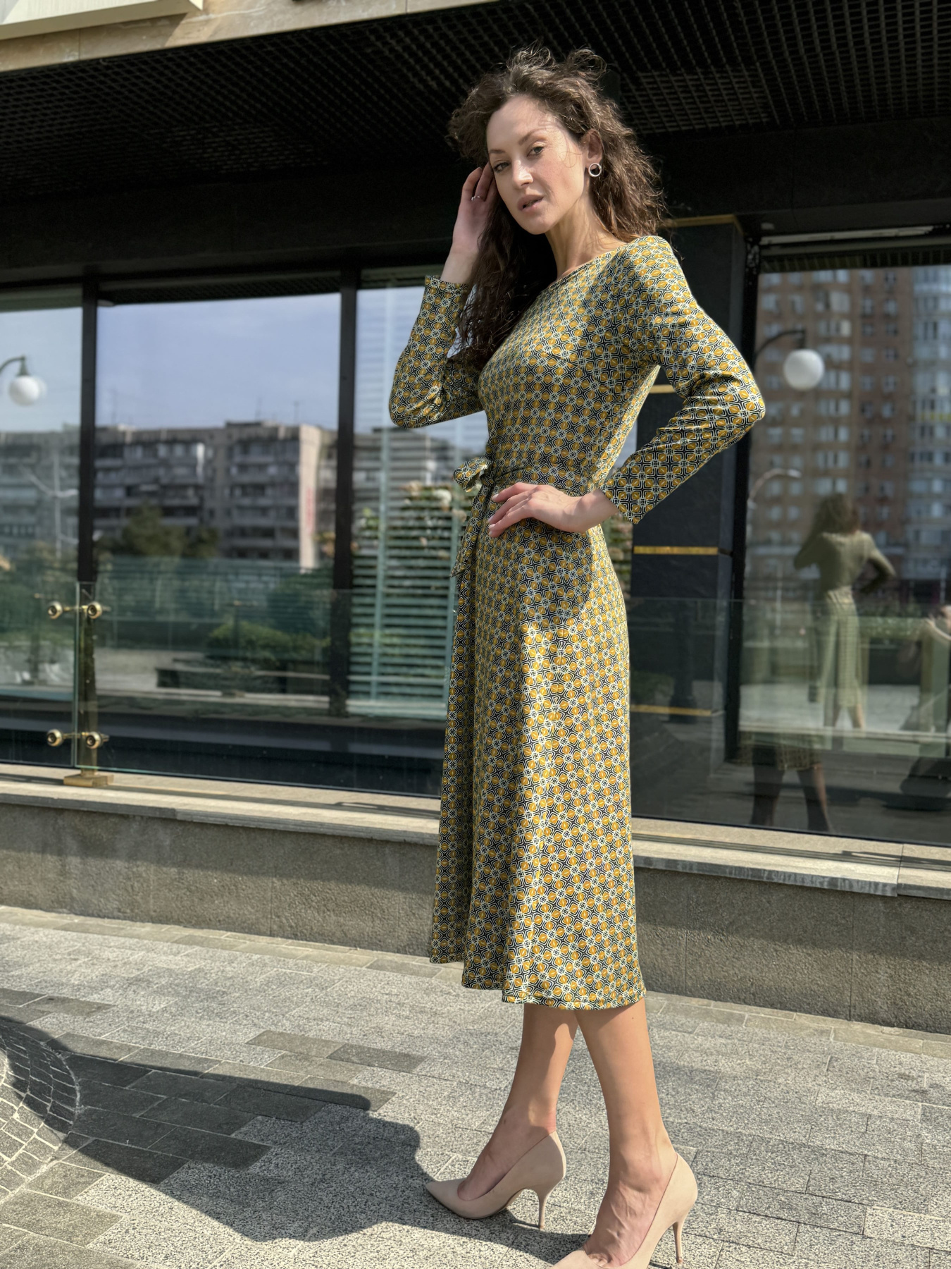 Платье миди CAT ORANGE модель 5801c Платье миди CAT ORANGE модель 5801c Фото