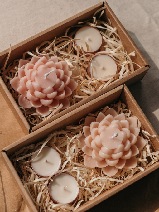 Набір свічок "Дотик ніжності", аромат - блакитний жасмін і королівська папороть Candle Design модель 200.0002 Фото