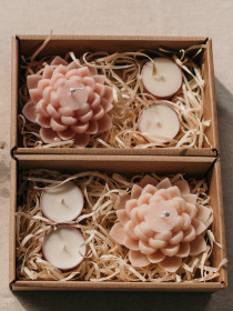 Набір свічок "Дотик ніжності", аромат - блакитний жасмін і королівська папороть Candle Design модель 200.0002 Набір свічок "Дотик ніжності", аромат - блакитний жасмін і королівська папороть Candle Design модель 200.0002 Фото