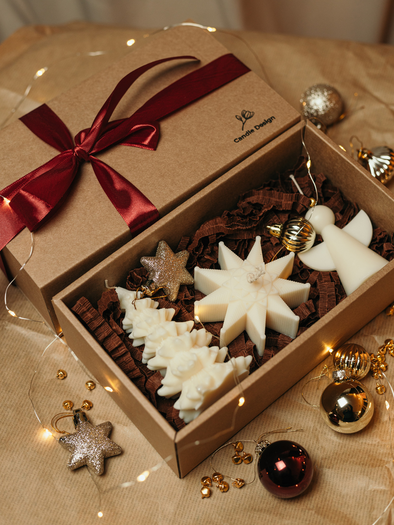 Набір ароматичних свічок "Світло Різдва", натуральний оливковий віск Candle Design модель 200.0077 Набір ароматичних свічок "Світло Різдва", натуральний оливковий віск Candle Design модель 200.0077 Фото