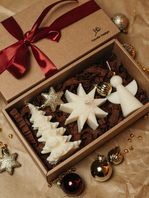 Набор ароматических свечей "Свет Рождества", натуральный оливковый воск Candle Design модель 200.0077 Фото