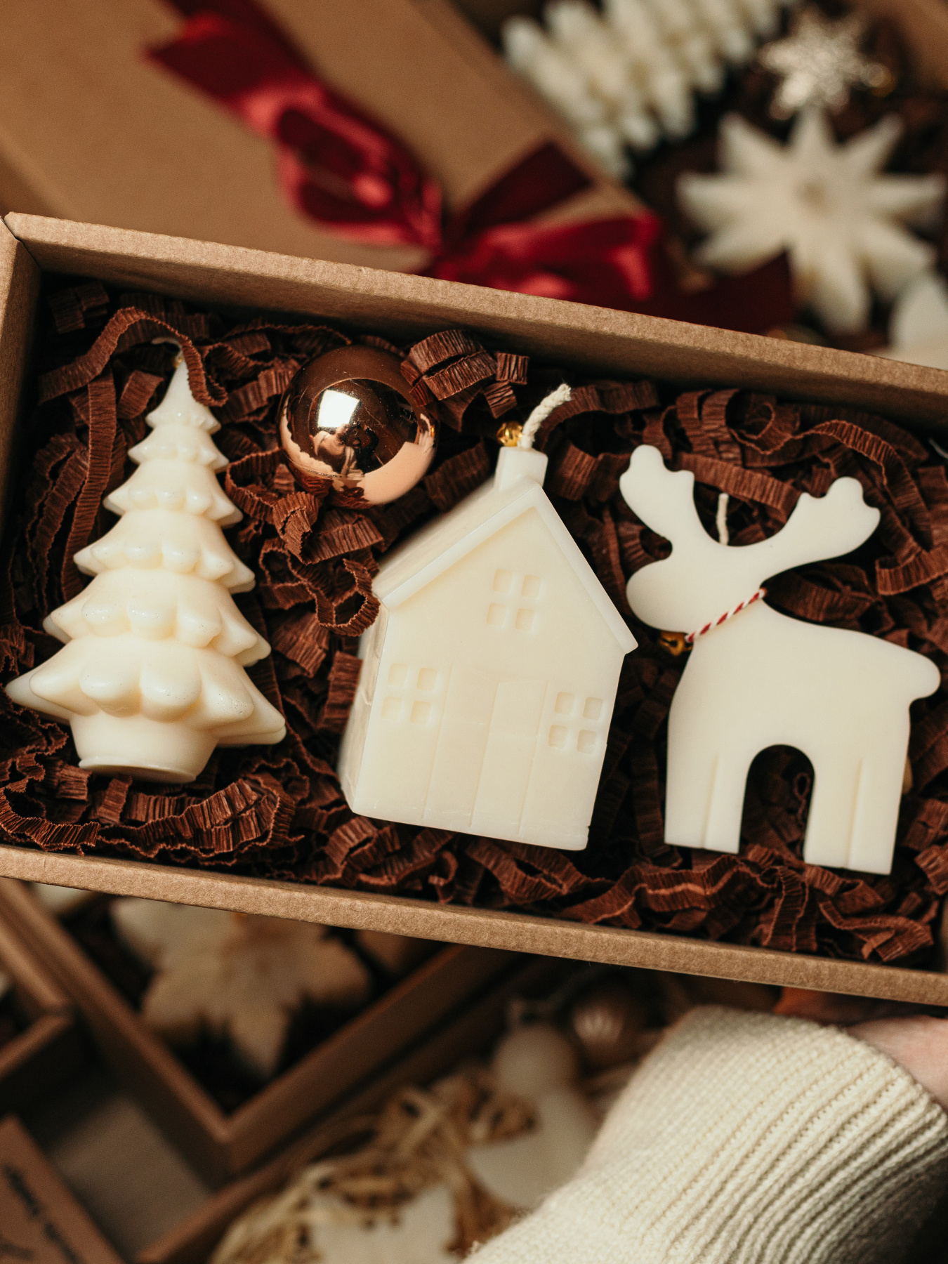 Набор ароматических свечей "Чары Рождества", натуральный оливковый воск Candle Design модель 200.0076 Фото