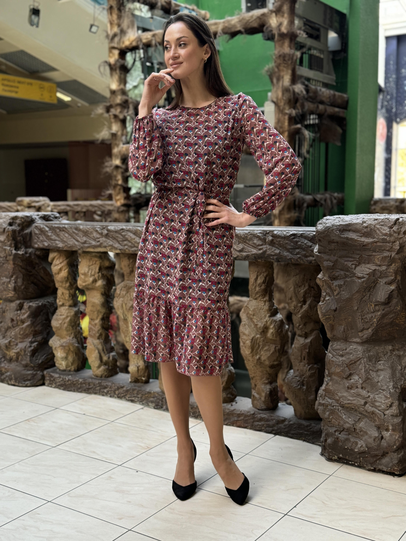 Платье миди CAT ORANGE модель 5807p Фото