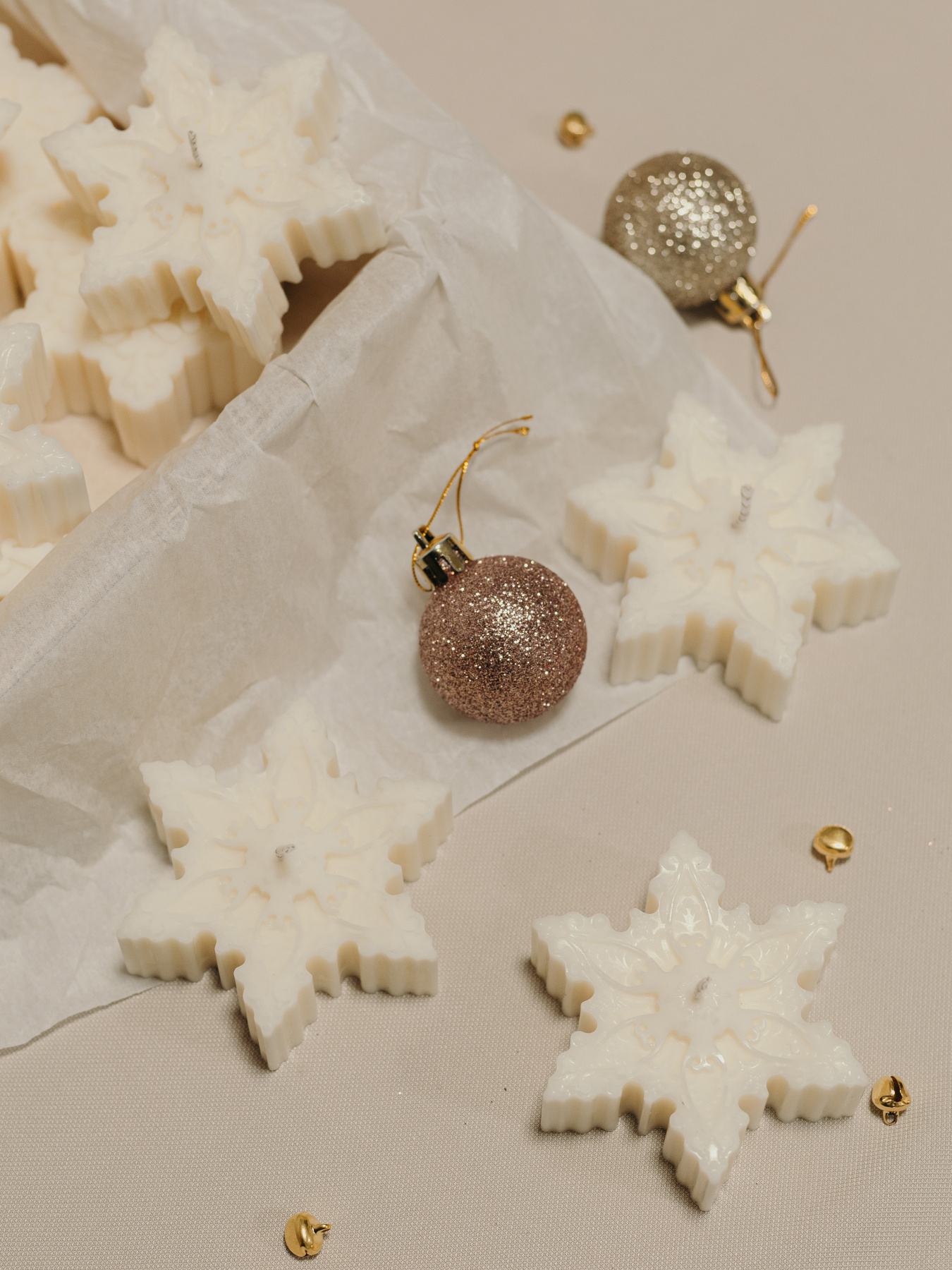 Набор ароматических свечей "Ангел и Снежинка", натуральный оливковый воск Candle Design модель 200.0079 Фото