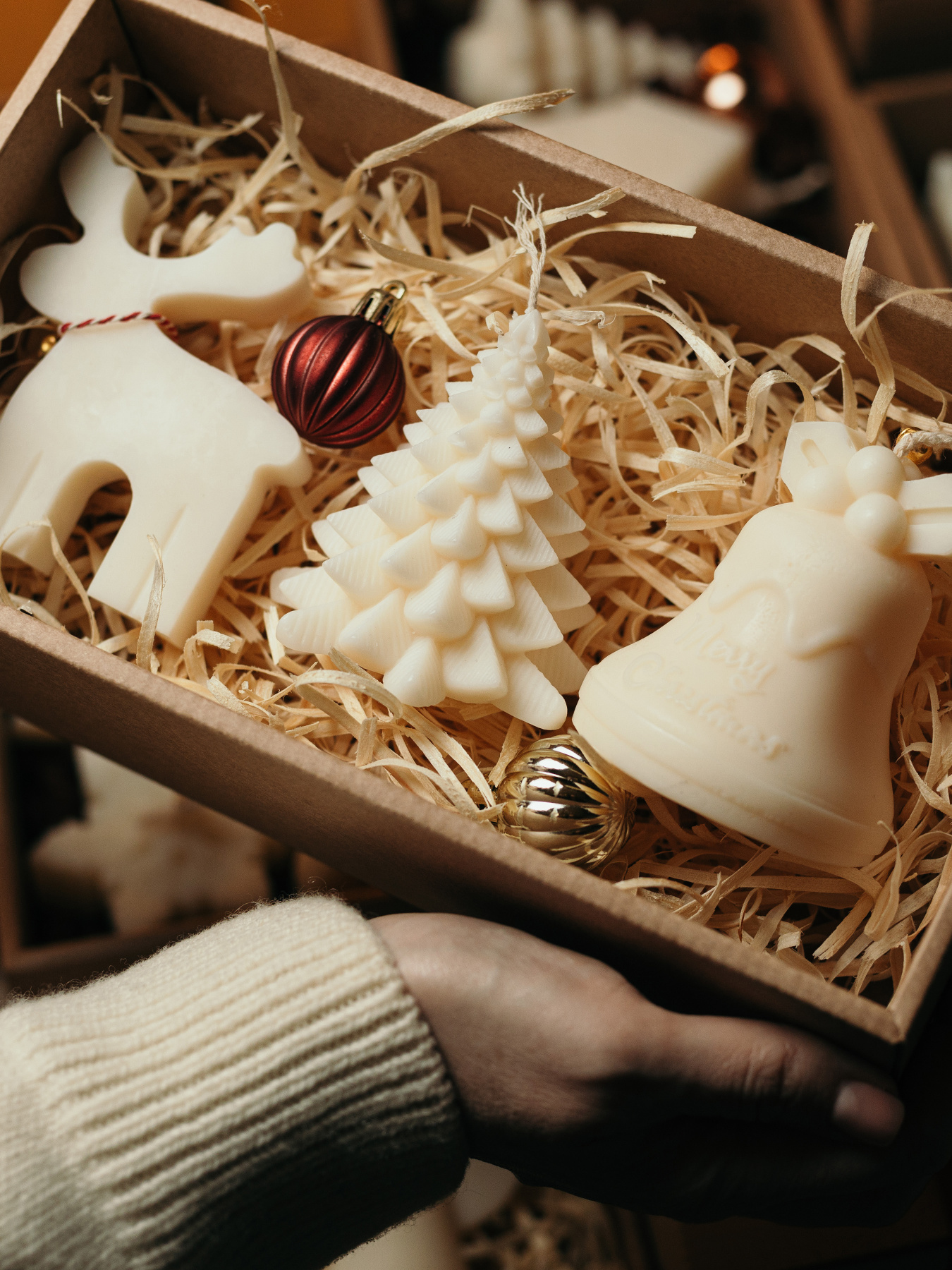 Набор ароматических свечей "Рождественское настроение", натуральный оливковый воск Candle Design модель 200.0081 Фото