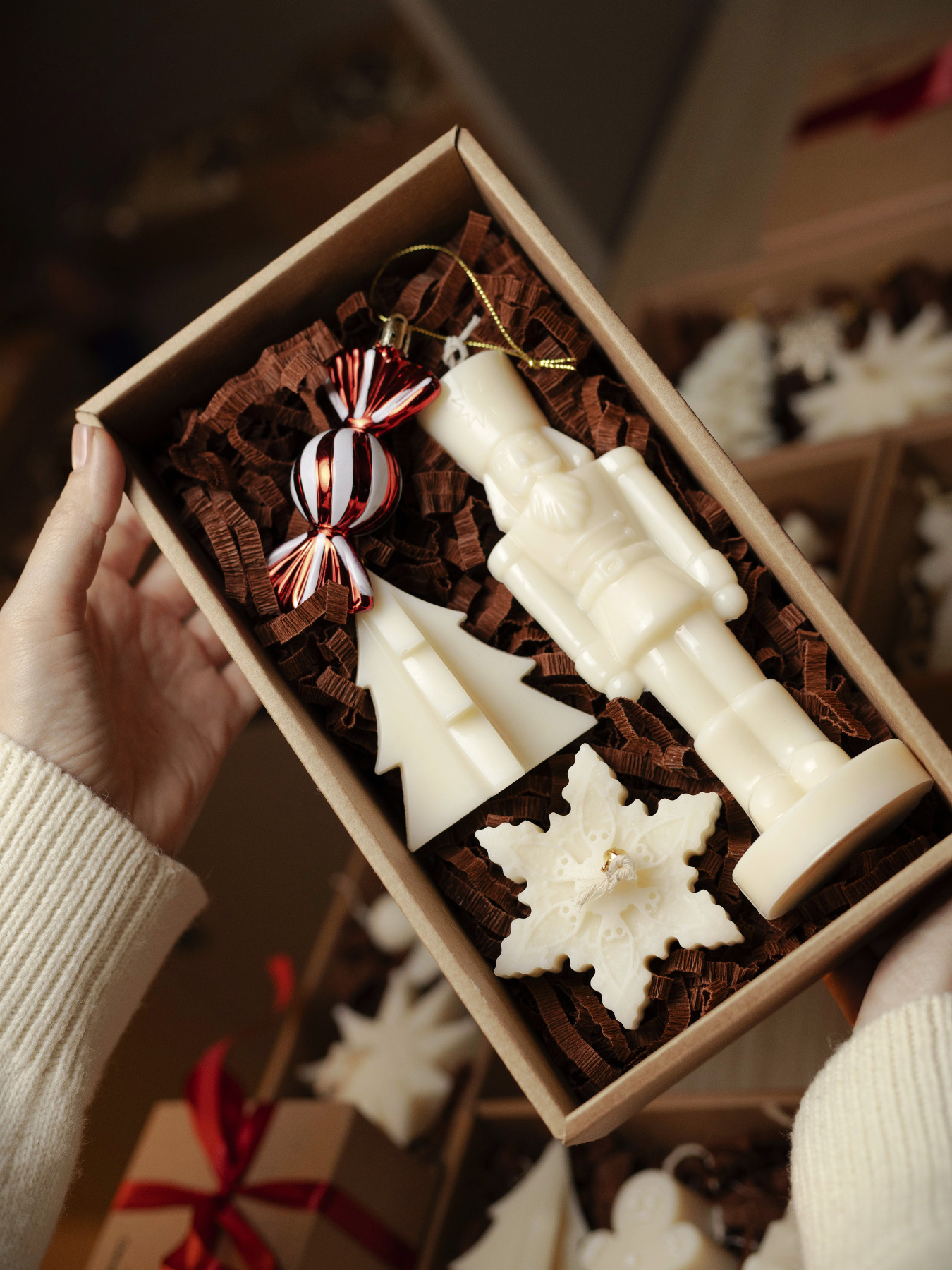 Набор ароматических свечей "Зимняя мечта", натуральный оливковый воск Candle Design модель 200.0082 Фото