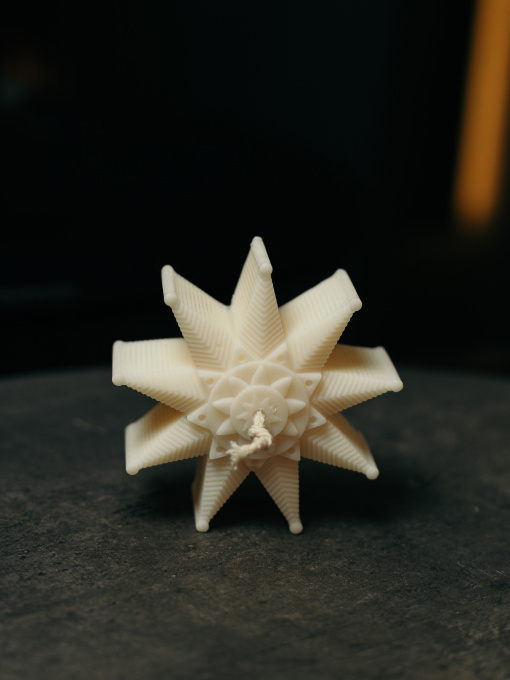 Аромасвеча "Рождественская звезда", аромат - гранатовое вино, из натурального оливкового воска Candle Design модель 170.2026 Фото