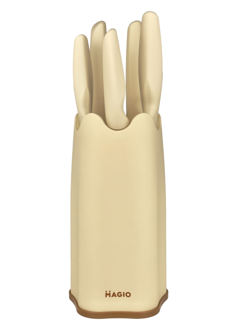 Набор ножей универсальный кухонный/MG-1090/5 кух. ножей+подставка/нерж.сталь Magio модель MG-1090 Фото