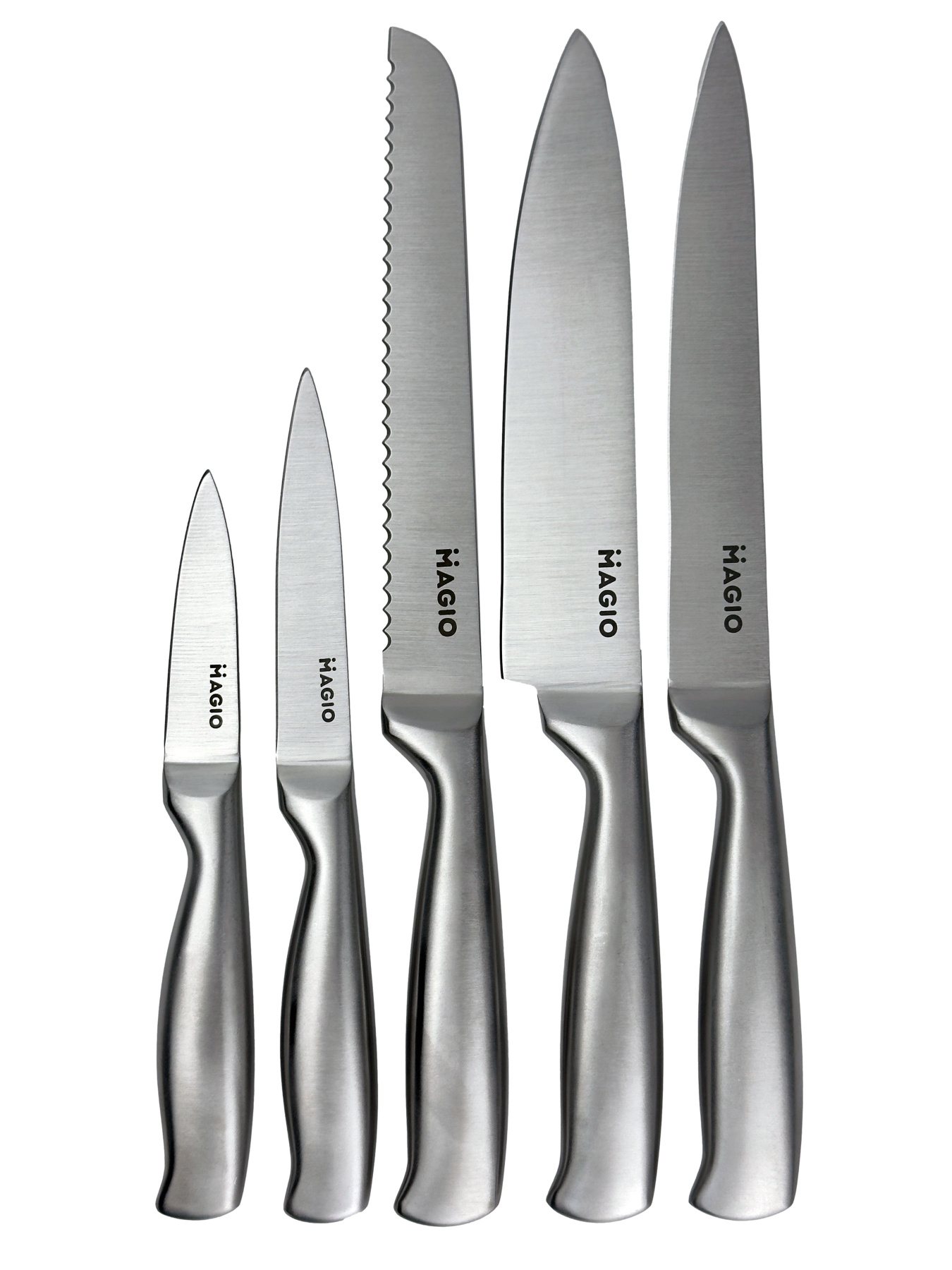 Набор ножей универсальный кухонный/MG-1094/5 кух. ножей+подставка/нерж.сталь Magio модель MG-1094 Набор ножей универсальный кухонный/MG-1094/5 кух. ножей+подставка/нерж.сталь Magio модель MG-1094 Фото