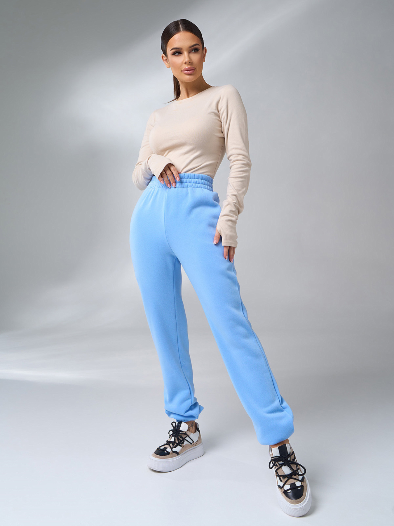 Штаны спортивные ISSA Plus модель 12272_голубой Фото