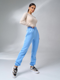 Штаны спортивные ISSA Plus модель 12272_голубой Фото