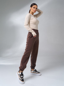 Штаны спортивные ISSA Plus модель 12272_коричневый Фото