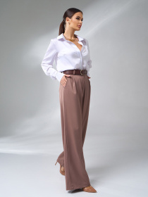 Штани палаццо ISSA Plus модель 14911_коричневый Фото