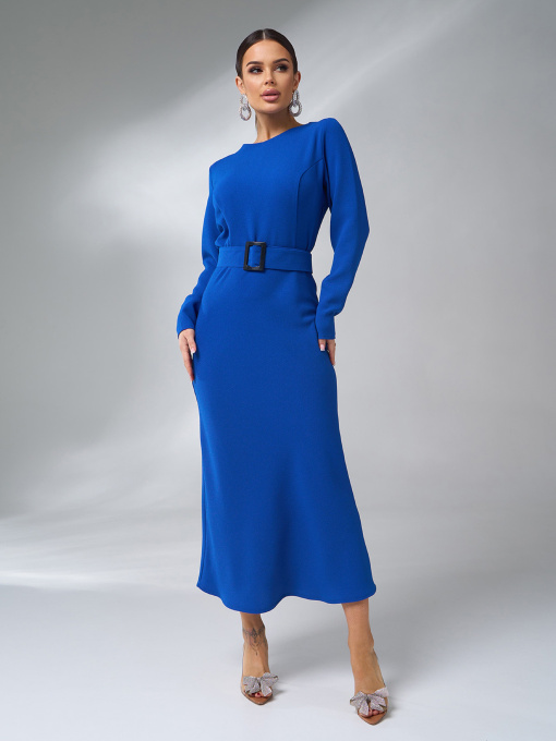 Платье миди ISSA Plus модель 14988_синий Фото