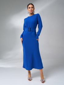 Платье миди ISSA Plus модель 14988_синий Фото