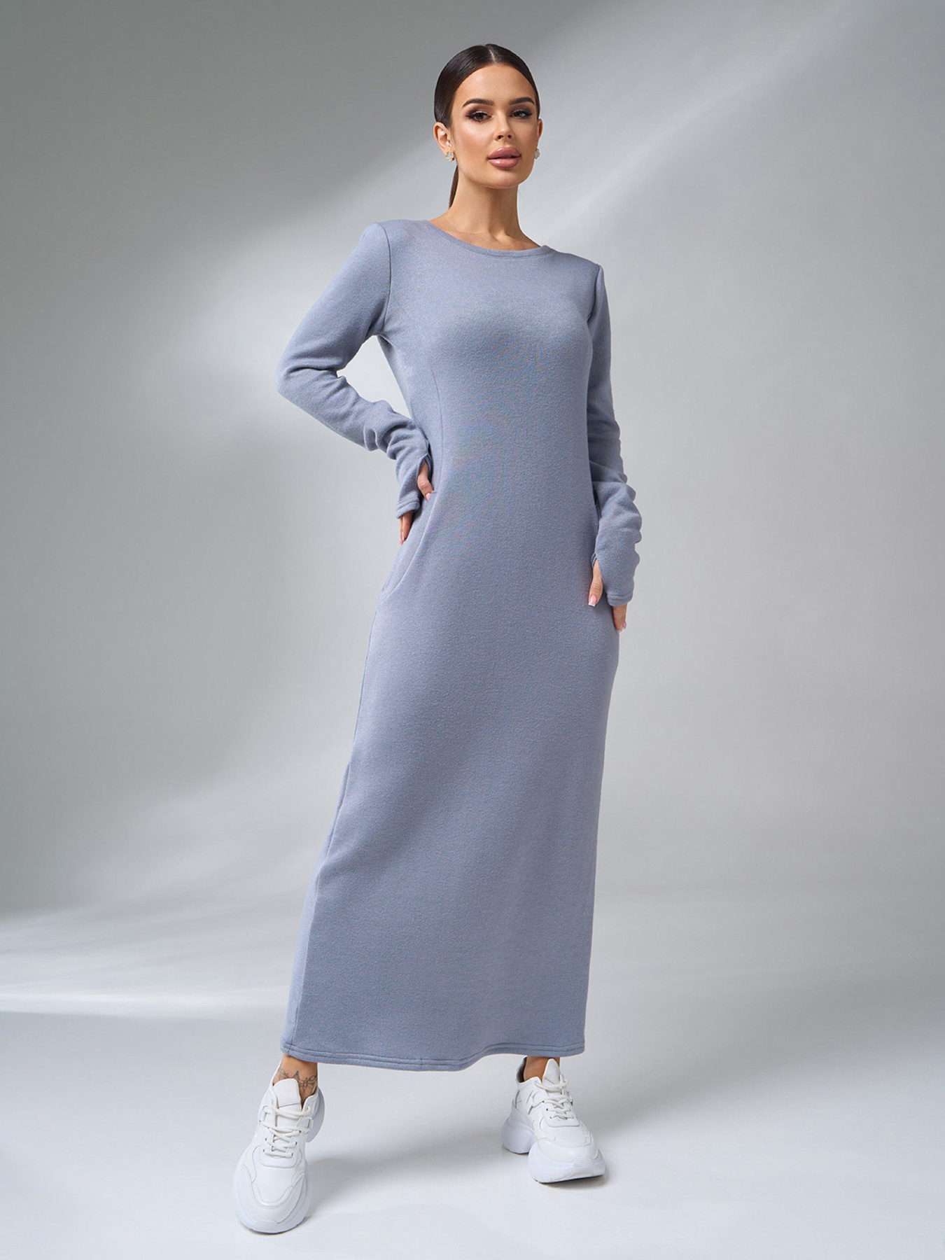 Сукня максі ISSA Plus модель 14982_серый Сукня максі ISSA Plus модель 14982_серый Фото