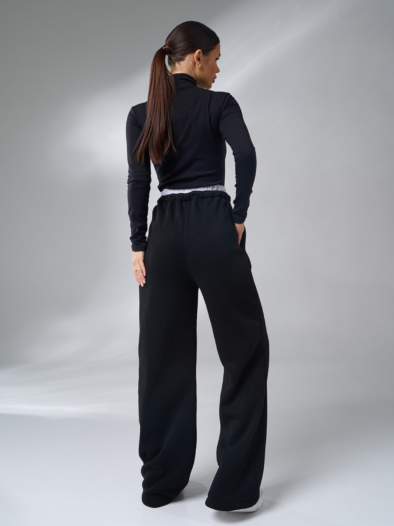 Брюки палаццо ISSA Plus модель 14909A_черный Фото