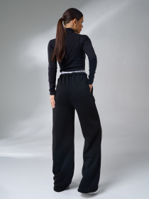 Брюки палаццо ISSA Plus модель 14909A_черный Фото