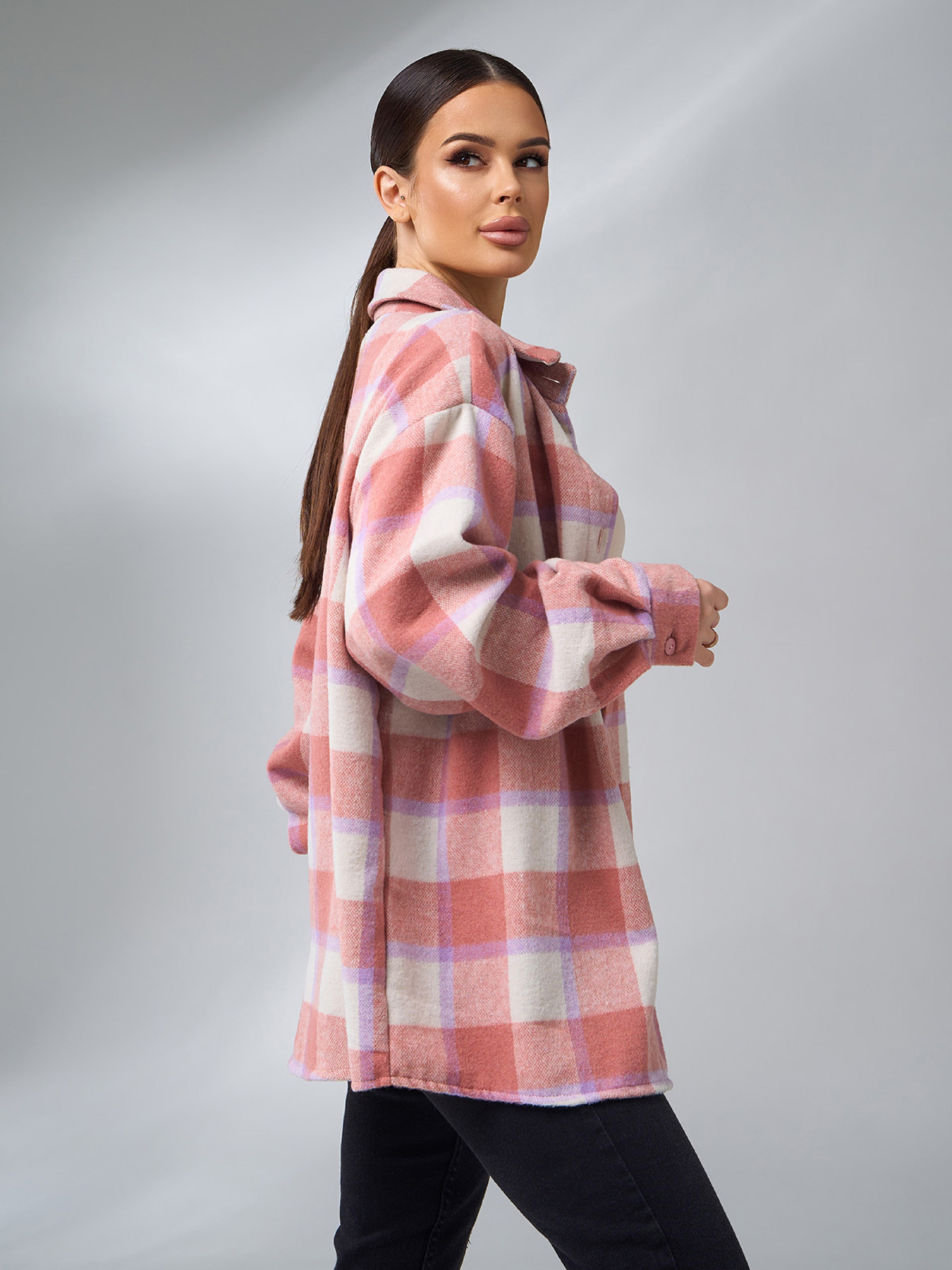 Сорочка ISSA Plus модель 14945_терракотовый Фото