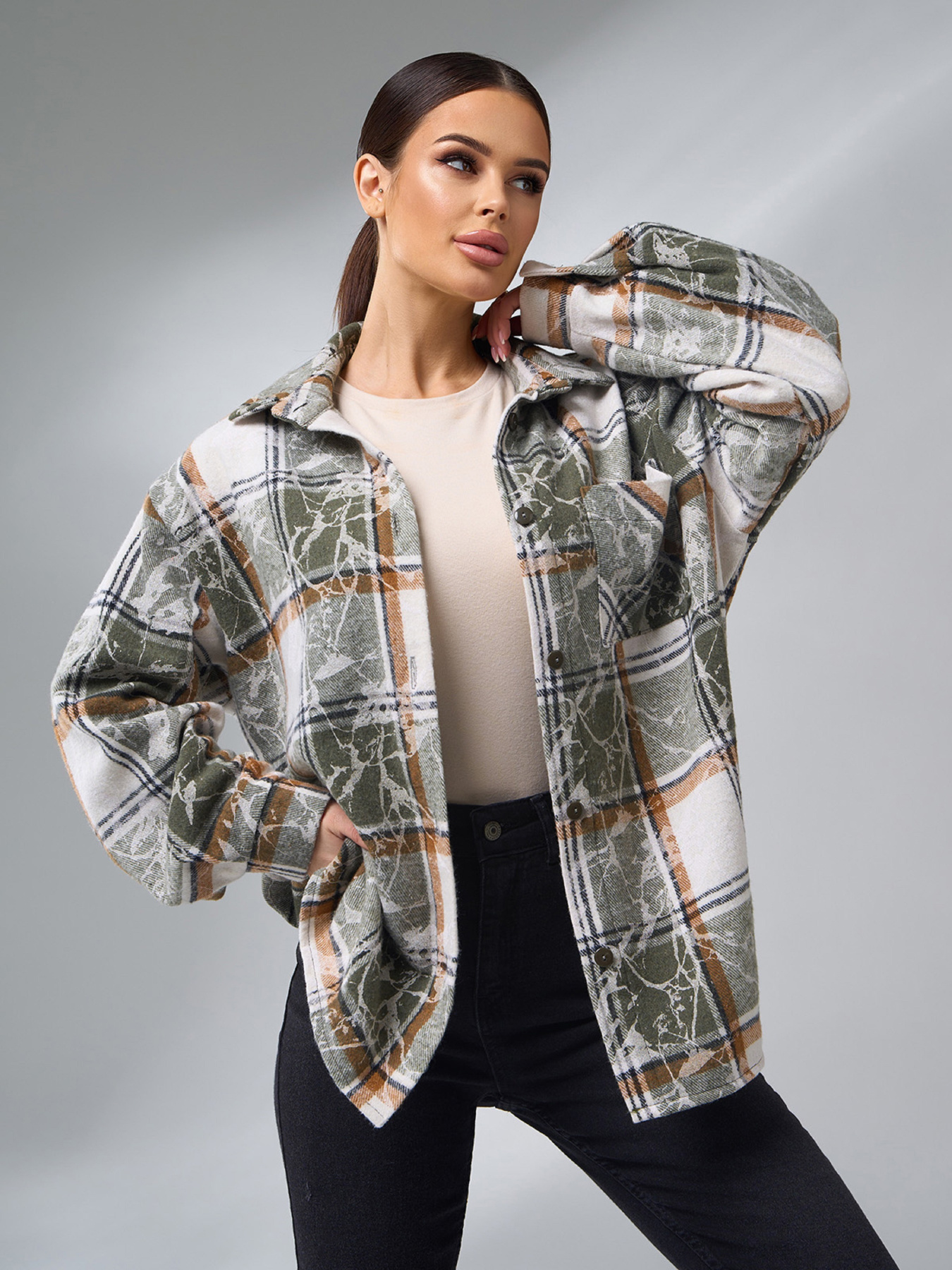 Сорочка ISSA Plus модель 14984_мультиколор Фото