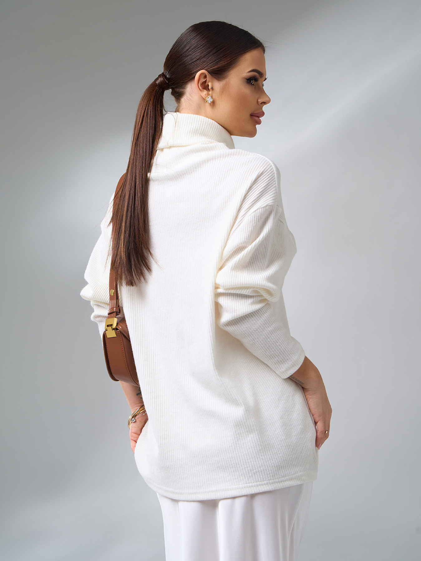 Свитер ISSA Plus модель 14986_белый Фото