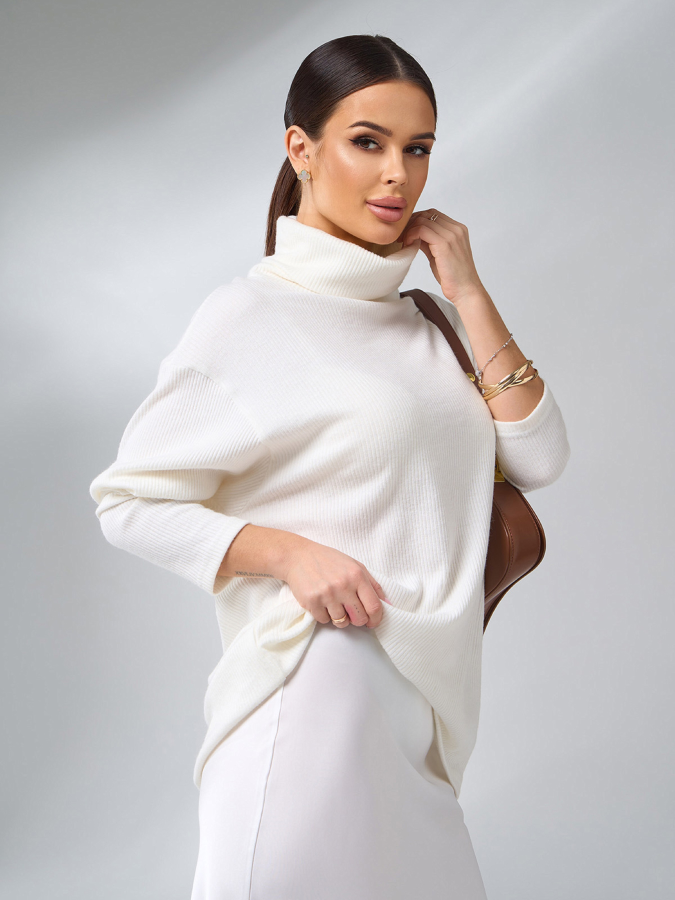 Светр ISSA Plus модель 14986_белый Фото