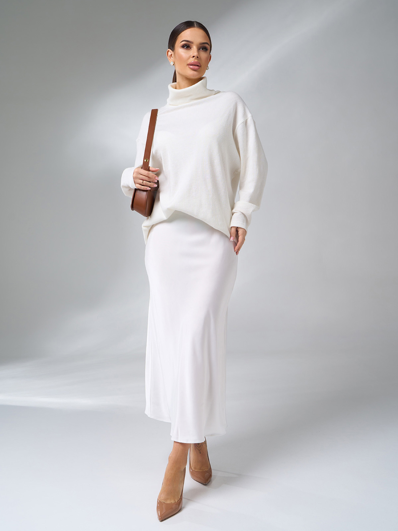 Светр ISSA Plus модель 14986_белый Фото