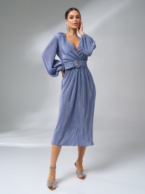 Платье миди ISSA Plus модель 14987_серый Фото